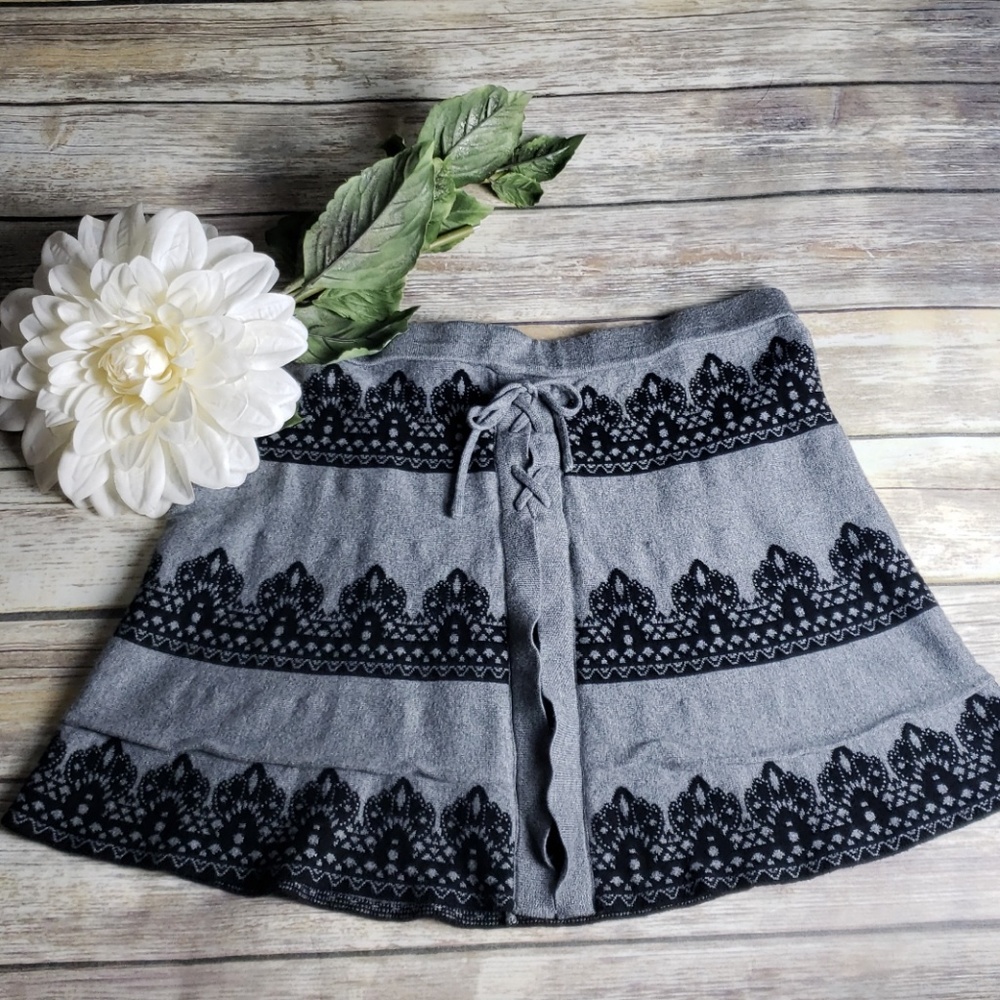 Gray/Black Candie's Brand Skater Skirt